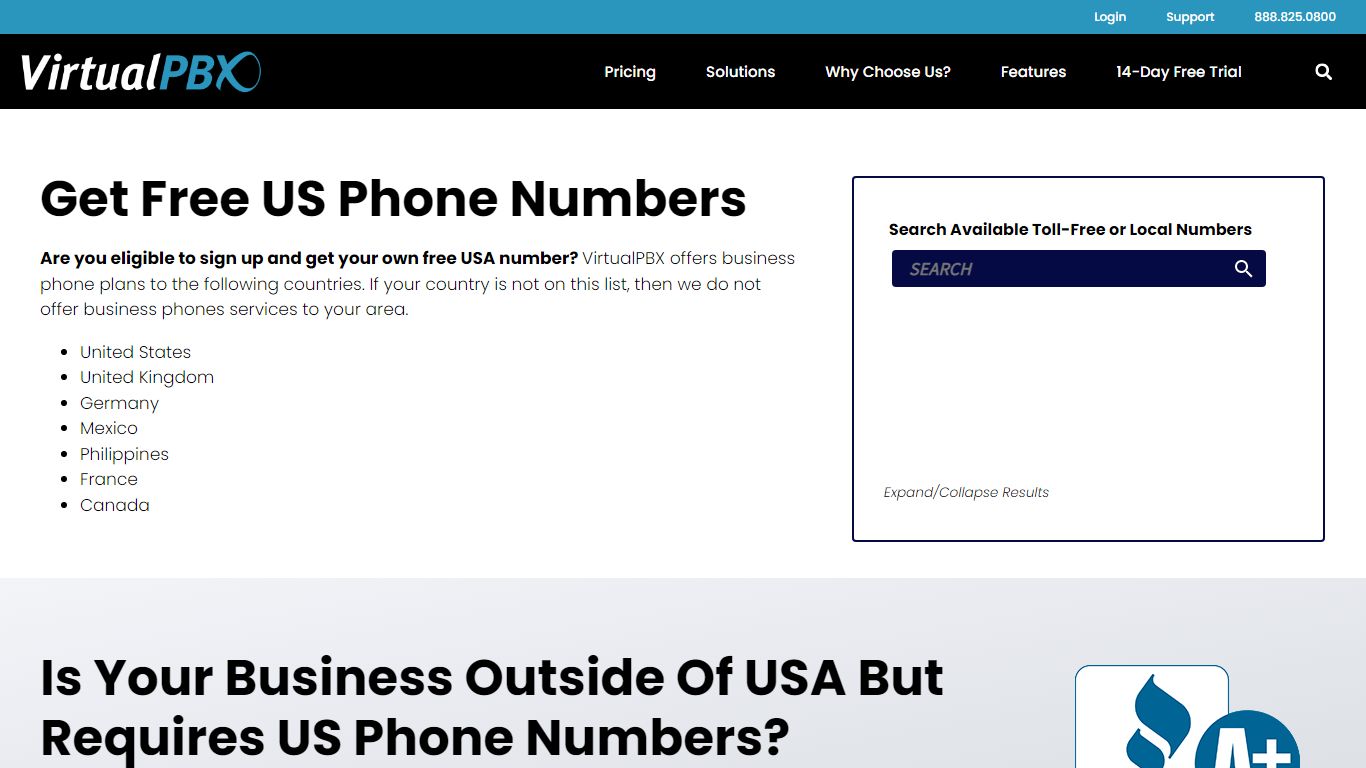 US Phone Numbers: Get Your Free USA Number Today - VirtualPBX